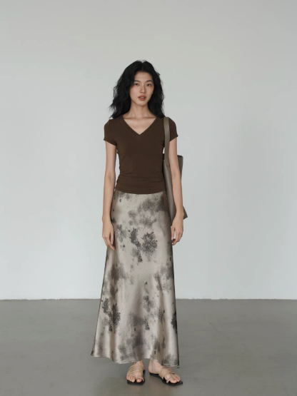 Kyro Water Dye Satin Skirt