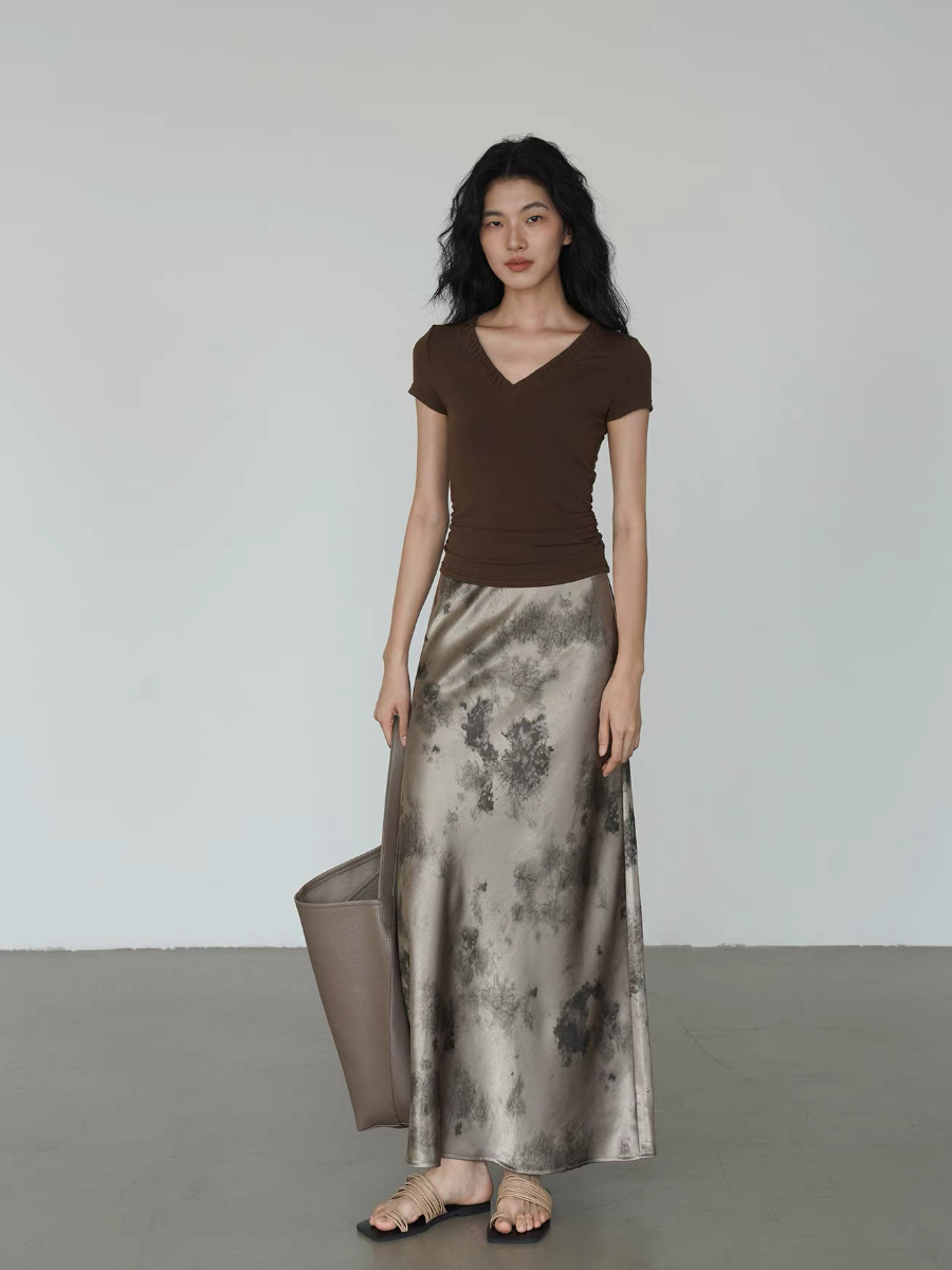 Kyro Water Dye Satin Skirt