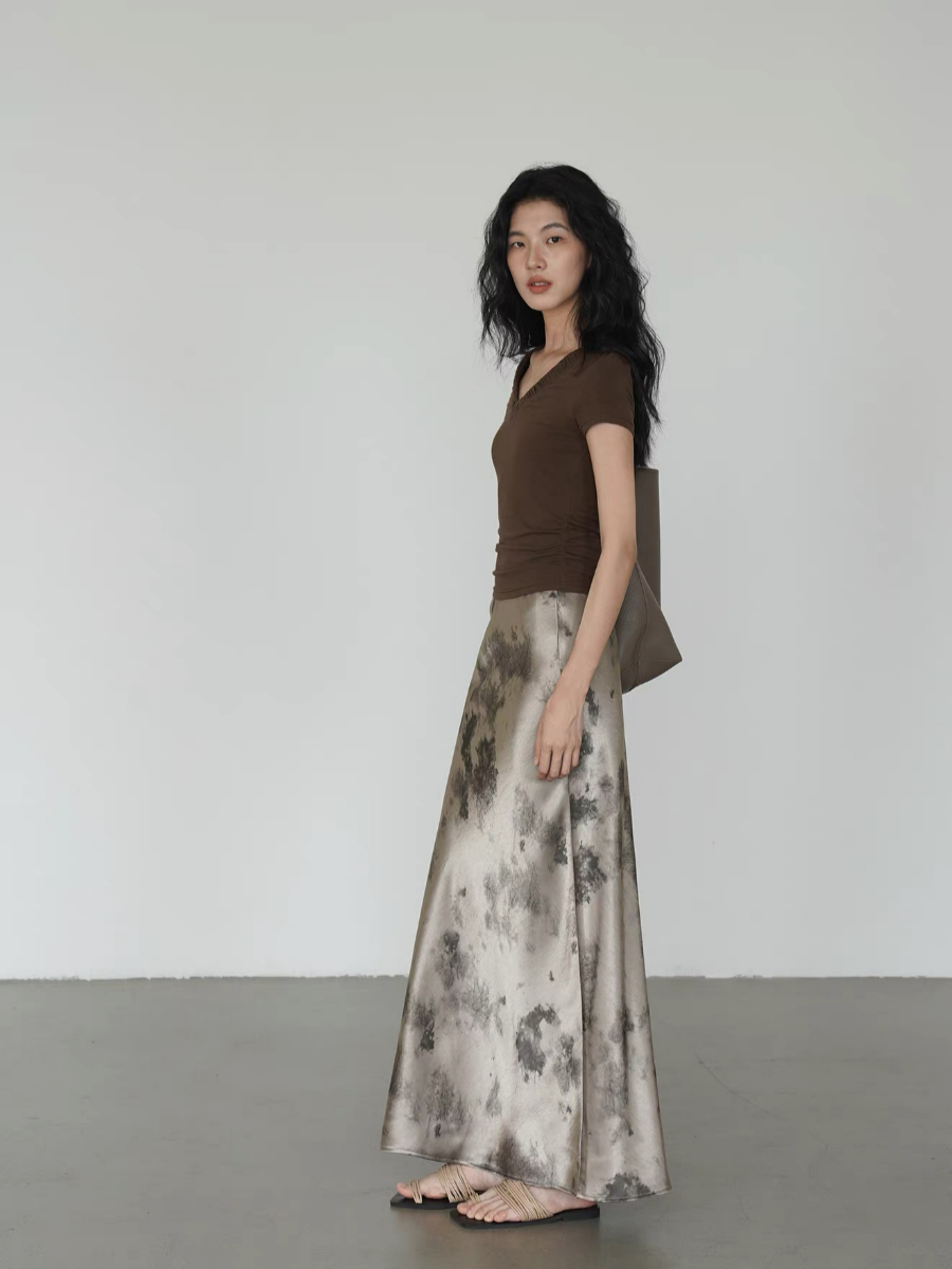 Kyro Water Dye Satin Skirt