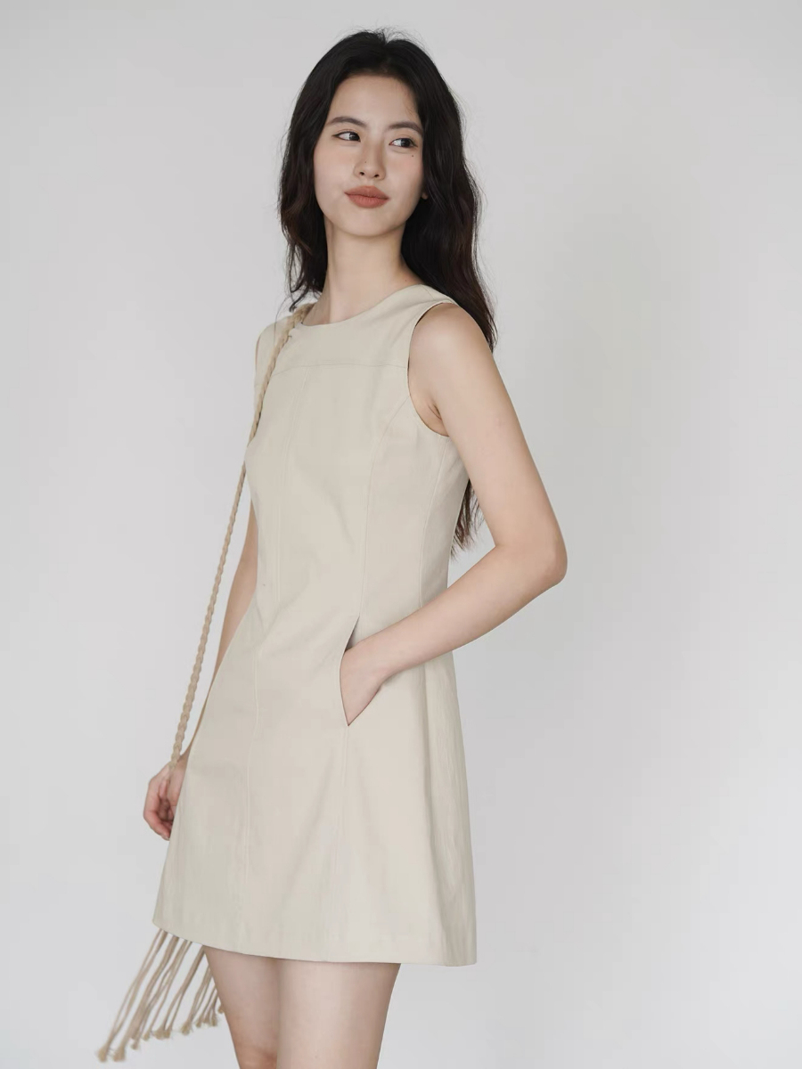 Kacey Sleeveless Dress with Pocket