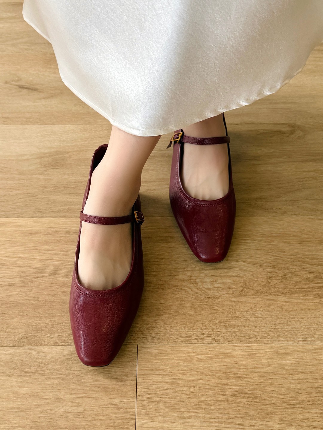 Merlot Mary Jane Heels