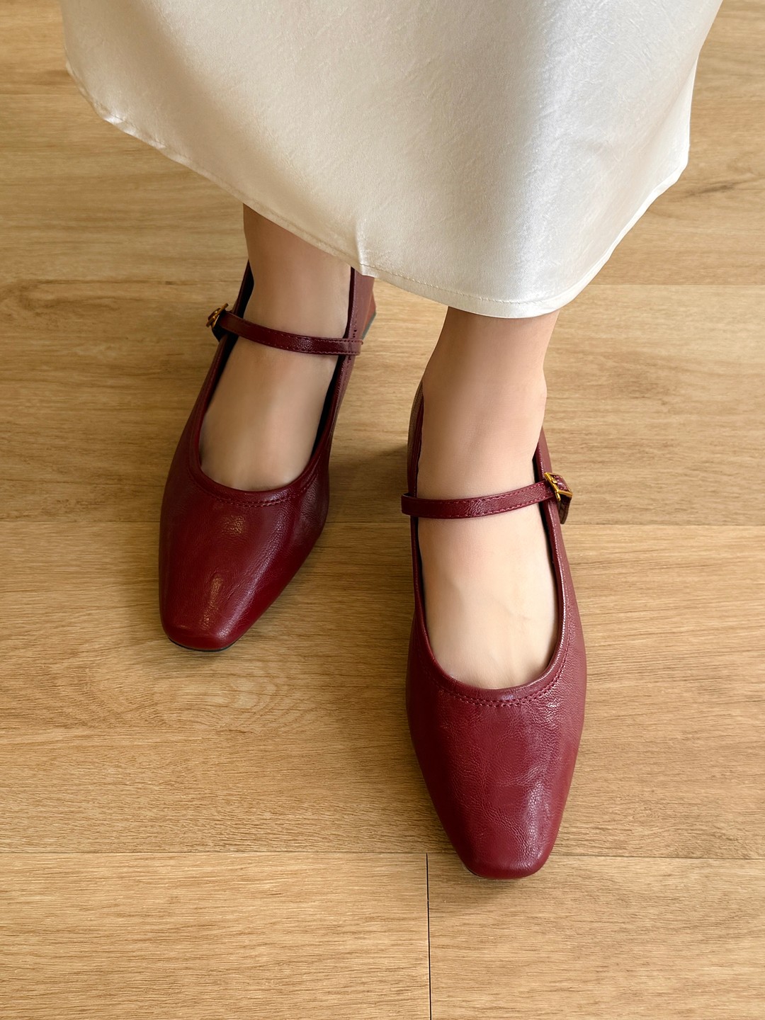 Merlot Mary Jane Heels