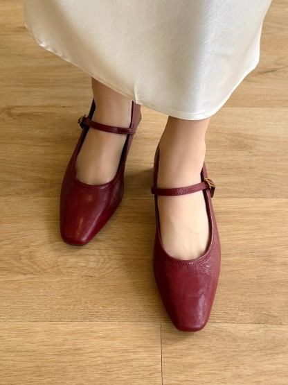 Merlot Mary Jane Heels