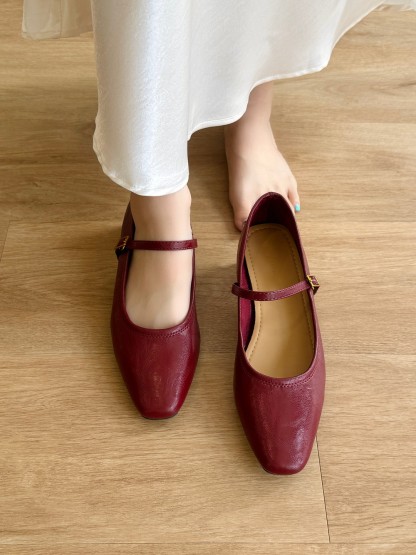 Merlot Mary Jane Heels