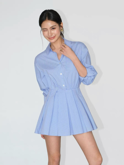 Jacey Shirt Dress-The Black Bow-