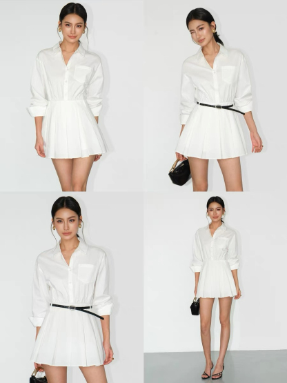 Jacey Shirt Dress-The Black Bow-