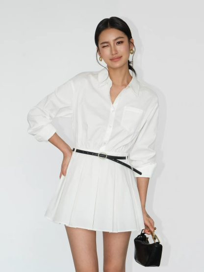 Jacey Shirt Dress-The Black Bow-