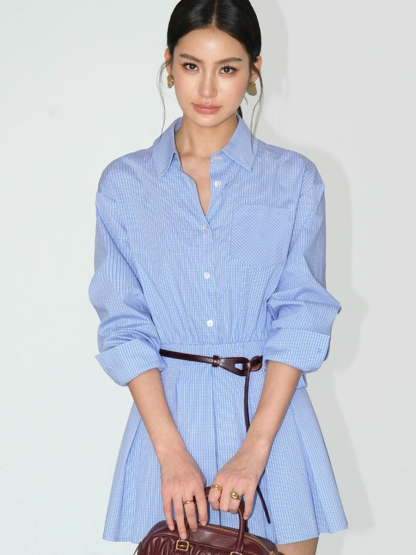 Jacey Shirt Dress-The Black Bow-