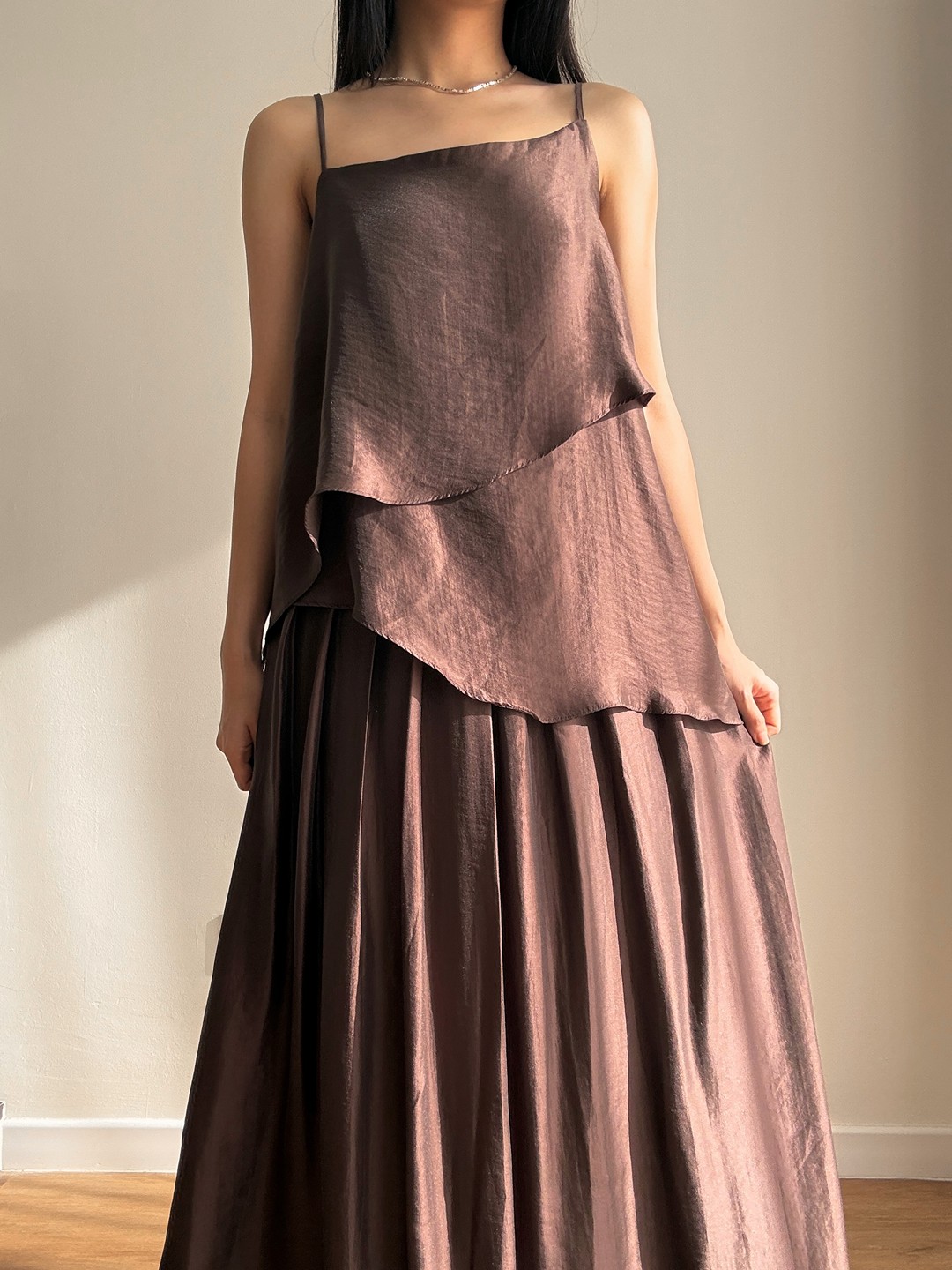 Pansy Cami top and skirt set