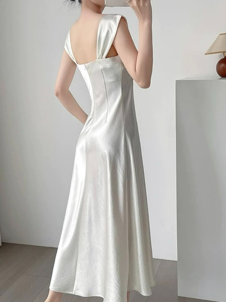 Mailyn Embellished Satin Dress