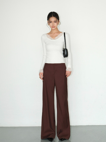 Julius Lacey Trim Kint Top-The Black Bow-