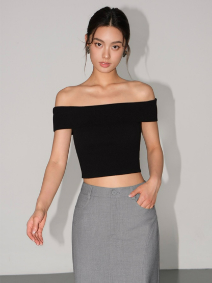 Manda Back Slit OL Skirt-The Black Bow-