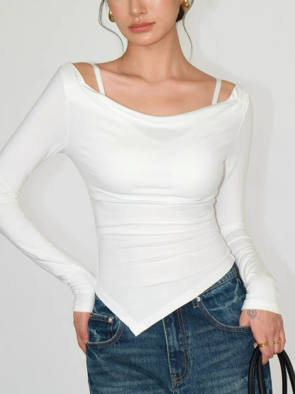 Jane Two Piece Long Sleeve Knit Top-The Black Bow-