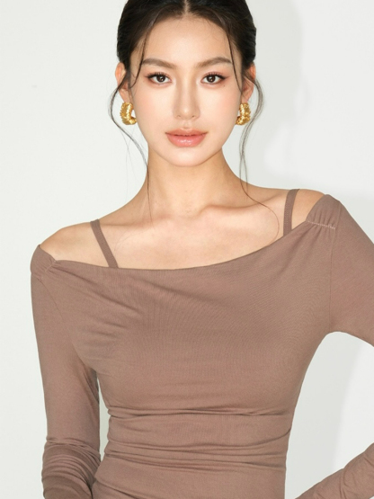 Jane Two Piece Long Sleeve Knit Top-The Black Bow-