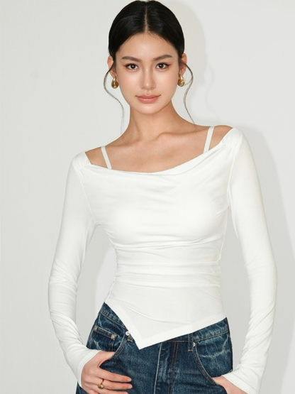 Jane Two Piece Long Sleeve Knit Top-The Black Bow-