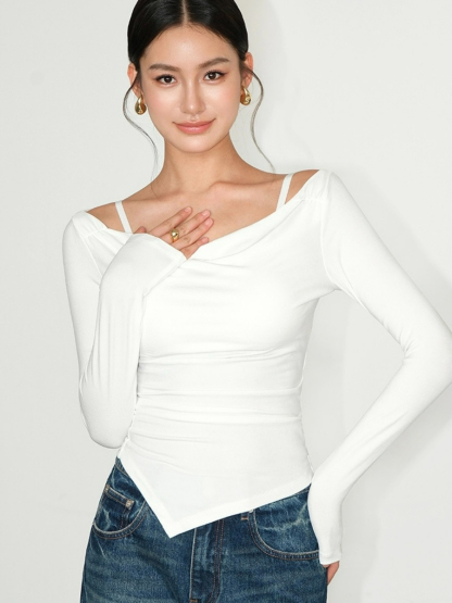 Jane Two Piece Long Sleeve Knit Top-The Black Bow-