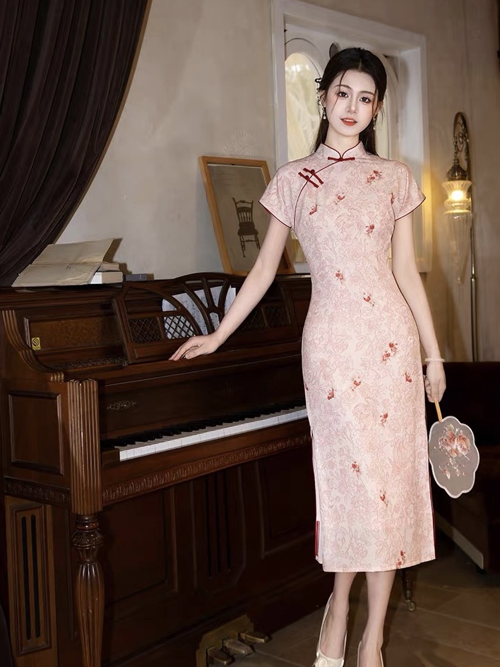 Ci Peng Floral Cheongsam