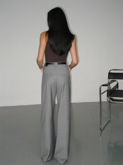 Marnie Straight Cut Pants-The Black Bow-