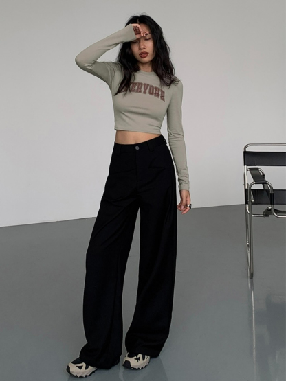 Marnie Straight Cut Pants-The Black Bow-