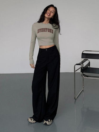 Marnie Straight Cut Pants-The Black Bow-