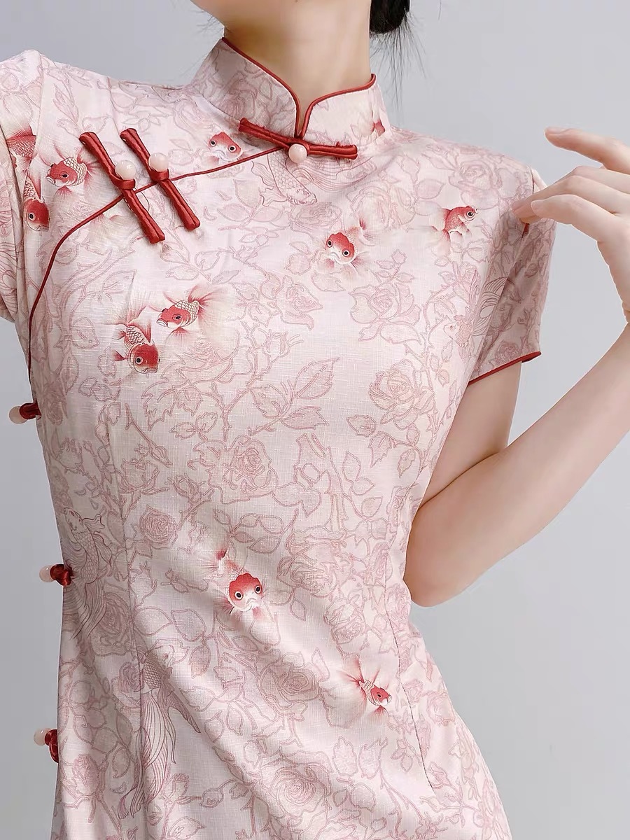 Ci Peng Floral Cheongsam