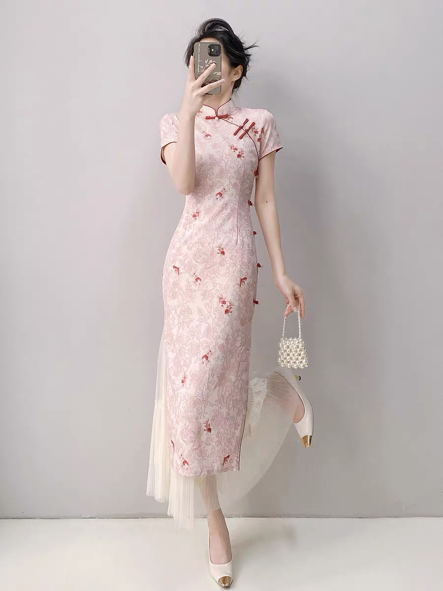 Ci Peng Floral Cheongsam