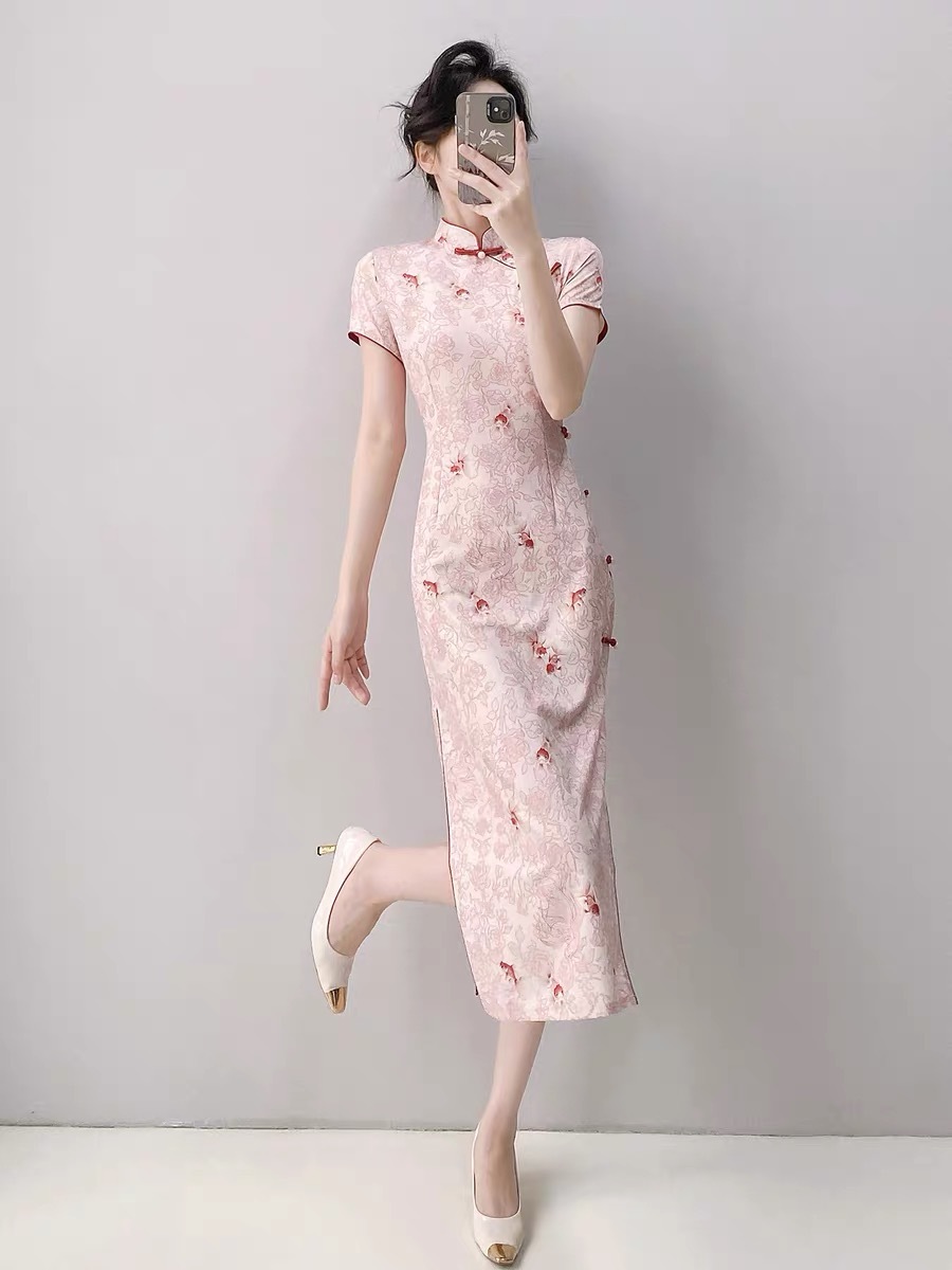 Ci Peng Floral Cheongsam