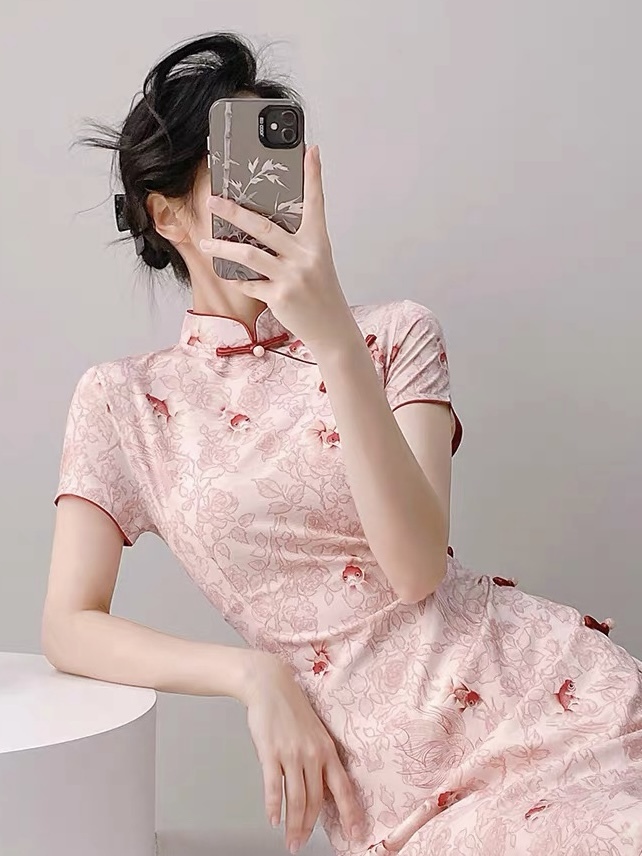 Ci Peng Floral Cheongsam