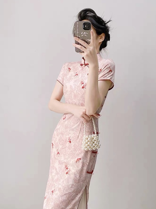 Ci Peng Floral Cheongsam
