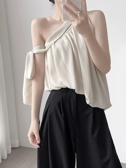 Milan One Shoulder Chiffon Blouse