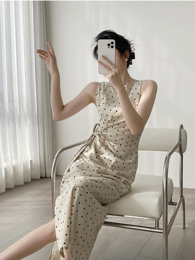 Mckenzie Waist Tie Linen Dress