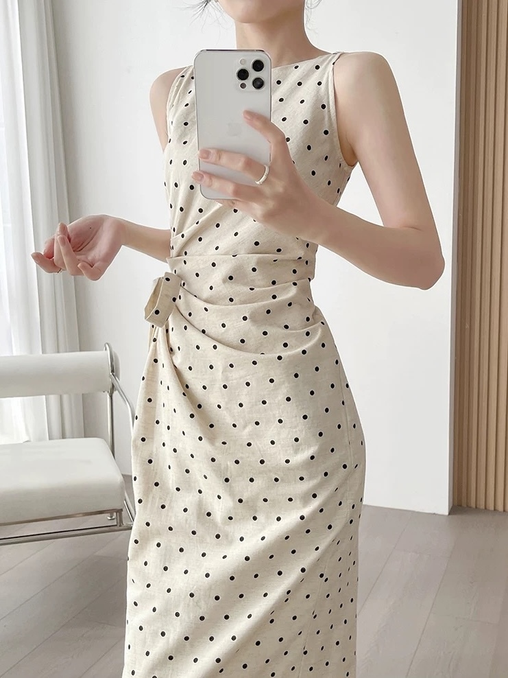 Mckenzie Waist Tie Linen Dress