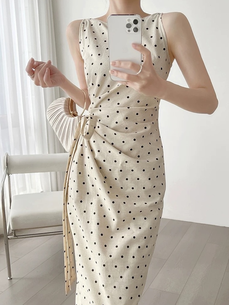 Mckenzie Waist Tie Linen Dress