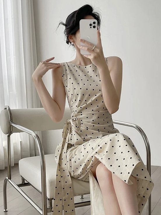 Mckenzie Waist Tie Linen Dress