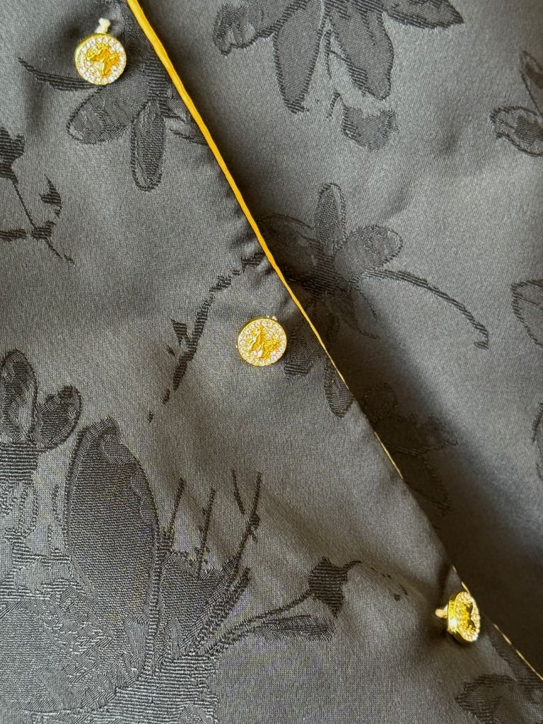 Shuang Hu Two Sided Floral Oriental Vest