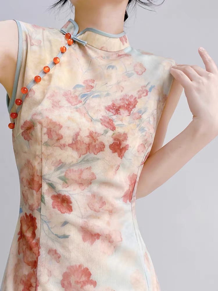 Ci Qing Floral Cheongsam