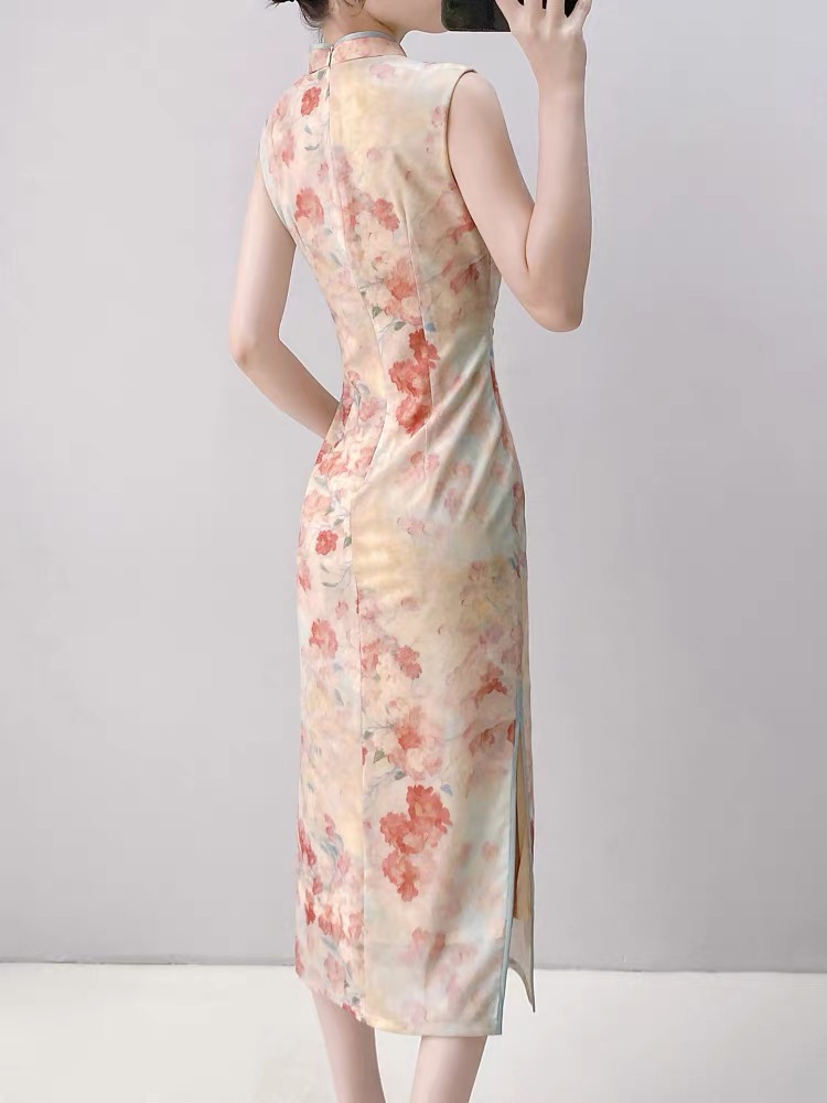 Ci Qing Floral Cheongsam
