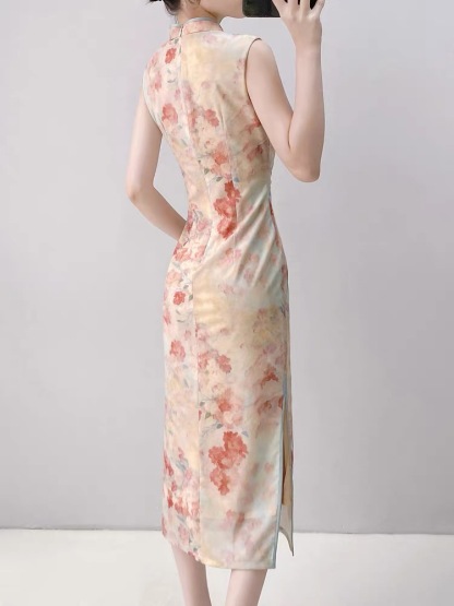 Ci Qing Floral Cheongsam