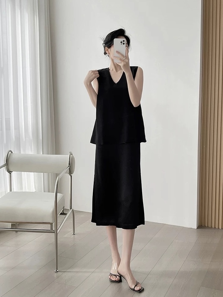 Mckenna Fake Two Piece Midi Dress