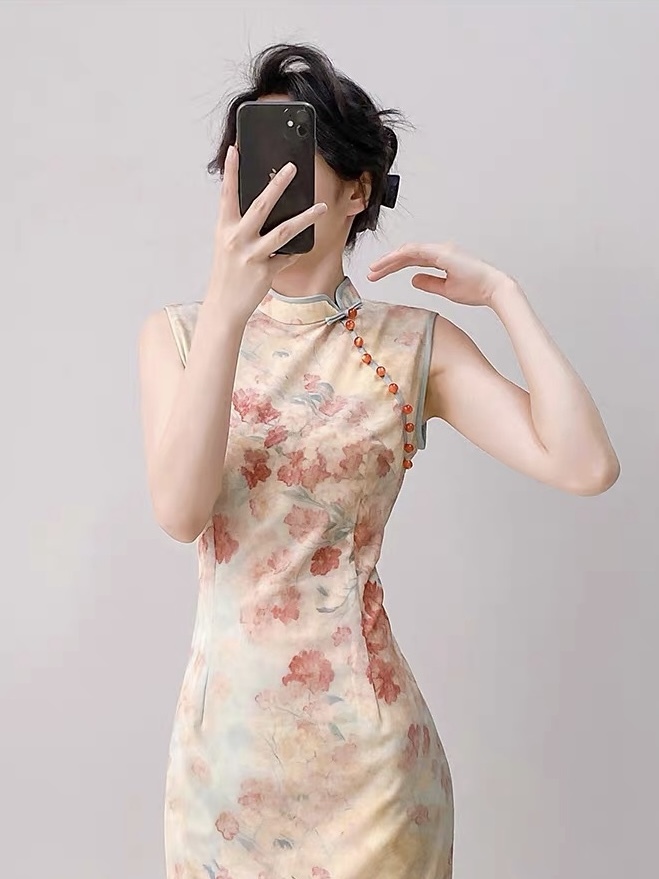 Ci Qing Floral Cheongsam