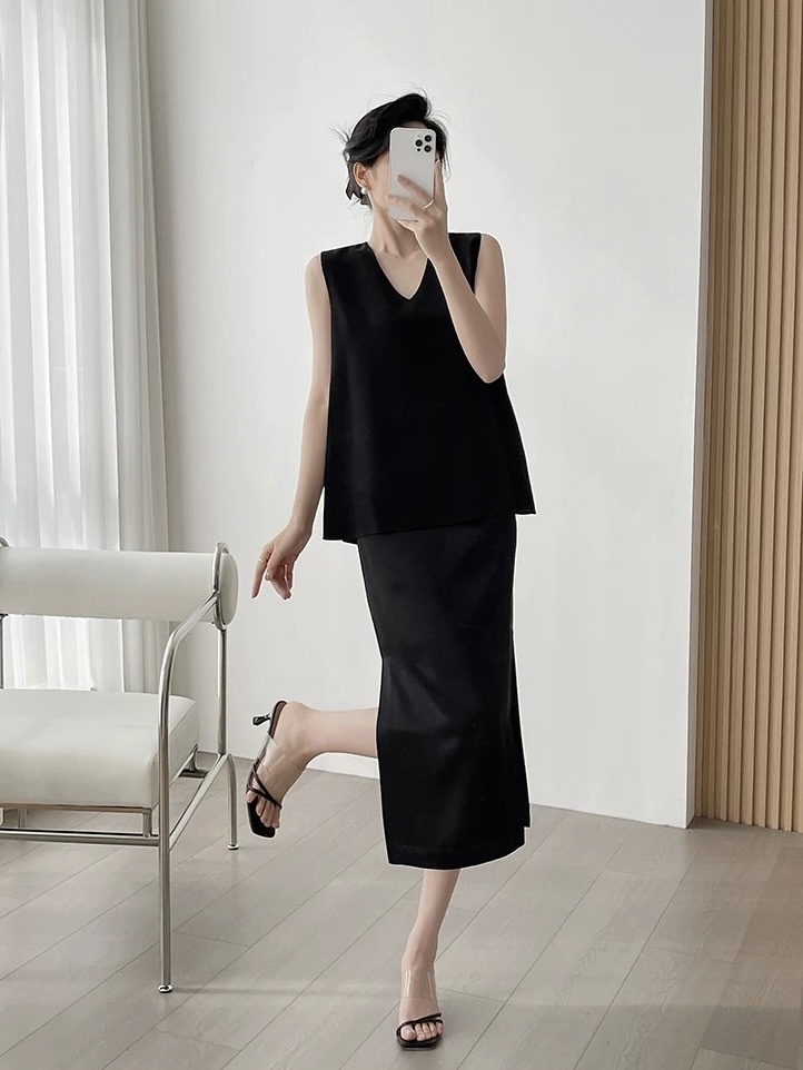 Mckenna Fake Two Piece Midi Dress