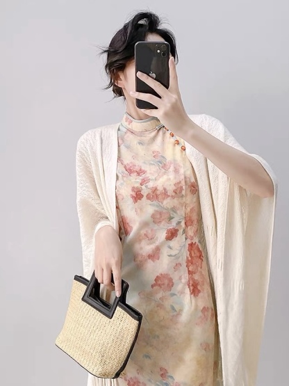 Ci Qing Floral Cheongsam