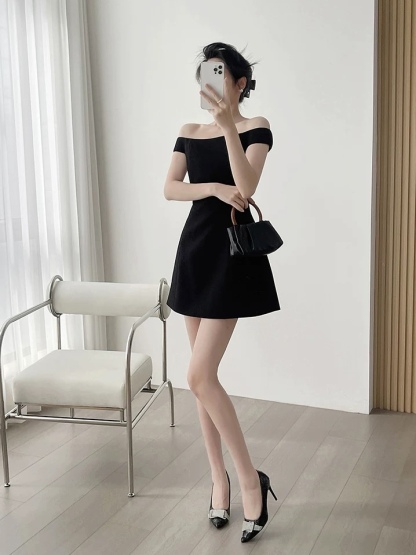 Miley Off Shoulder Mini Party Dress