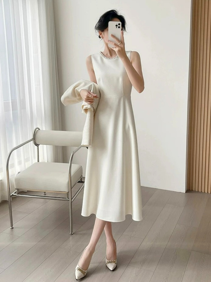 Macye Sleeveless Fit-and -Flare Dress