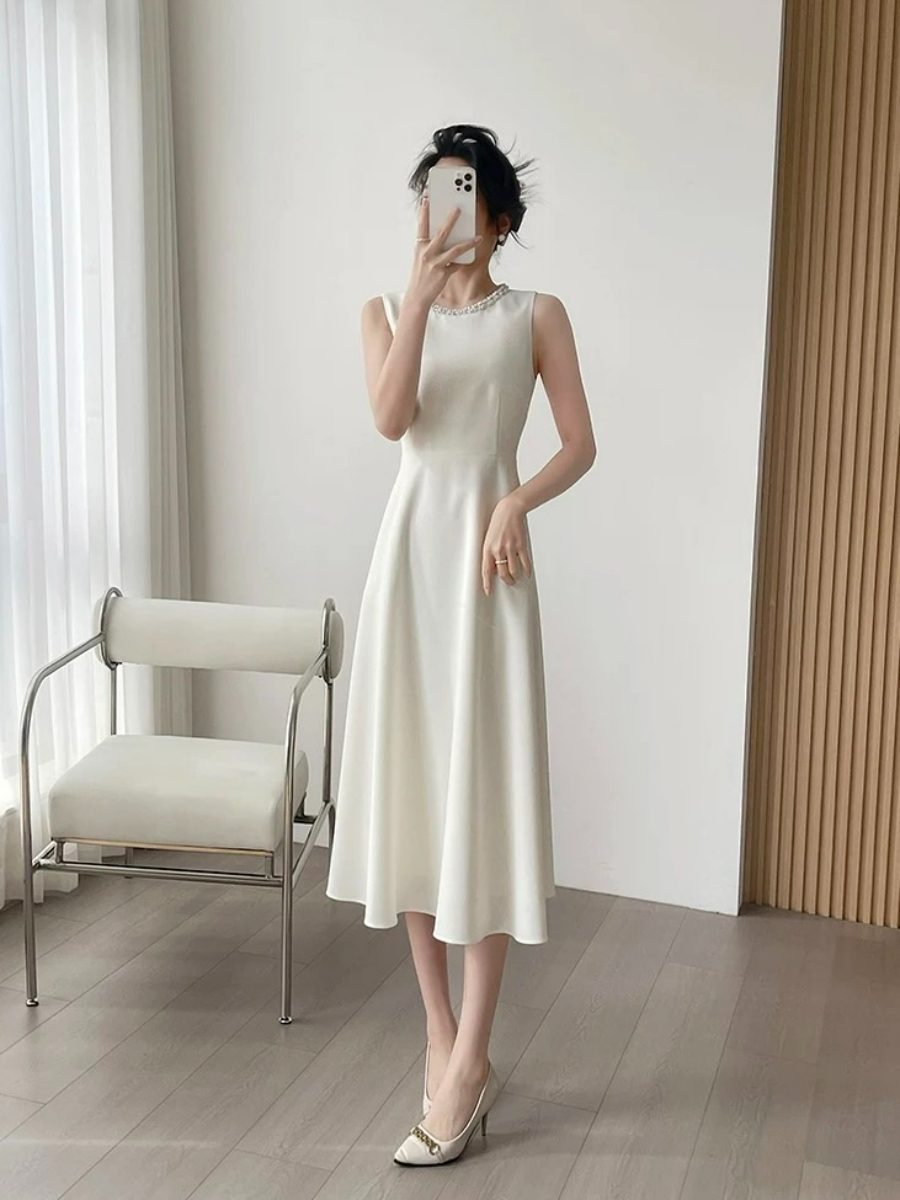 Macye Sleeveless Fit-and -Flare Dress