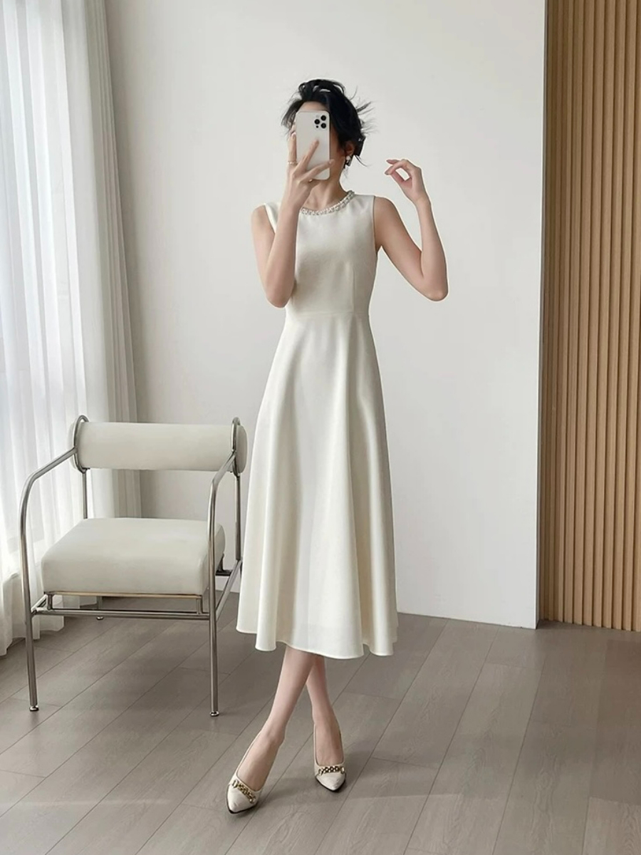 Macye Sleeveless Fit-and -Flare Dress