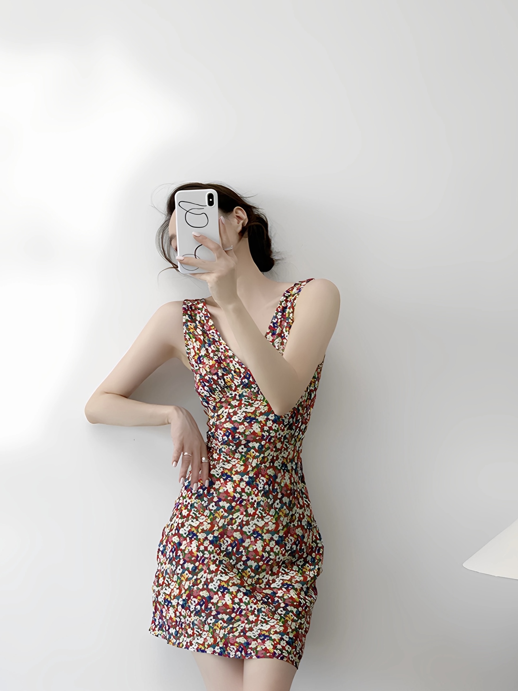 Maxine Vintage Floral Fit Mini Dress