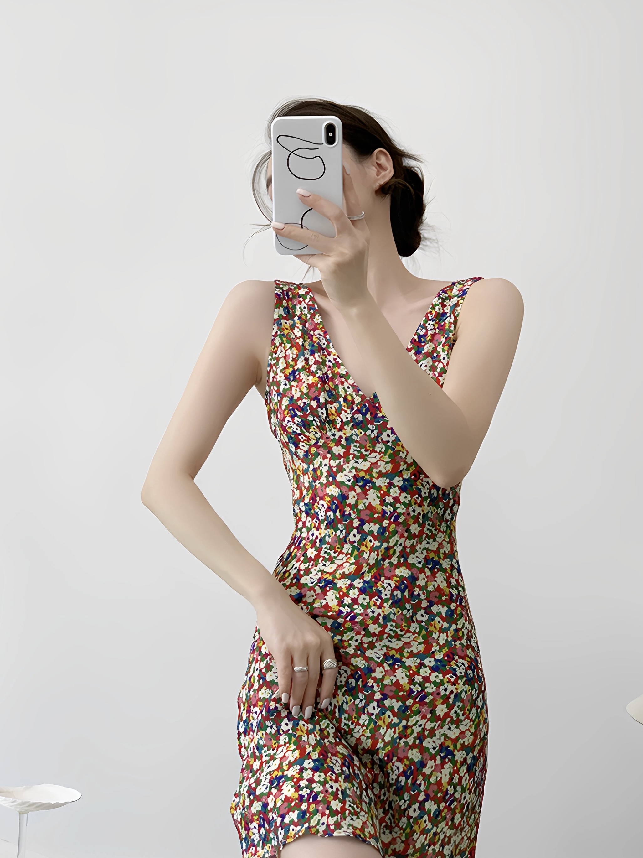 Maxine Vintage Floral Fit Mini Dress