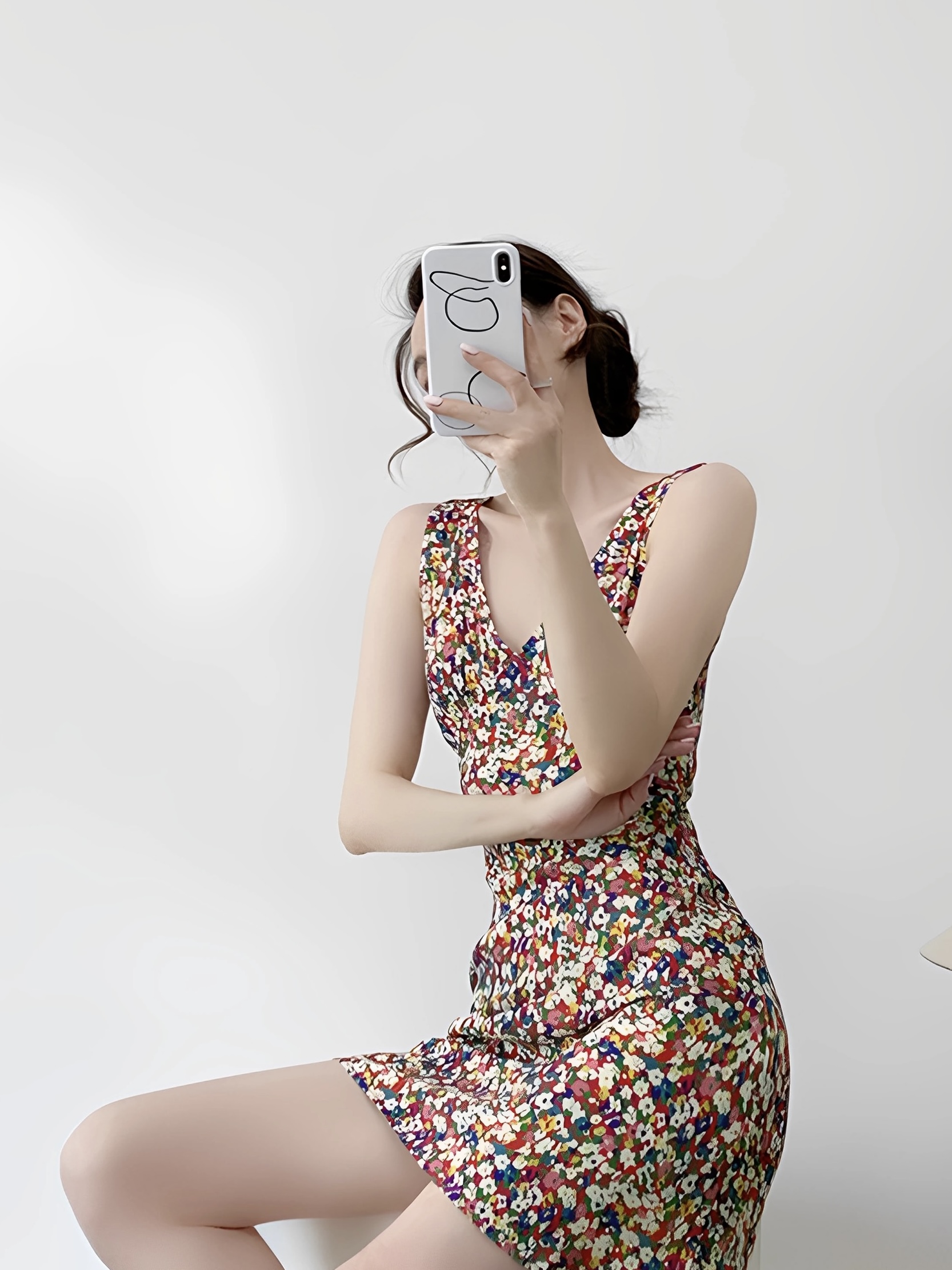 Maxine Vintage Floral Fit Mini Dress