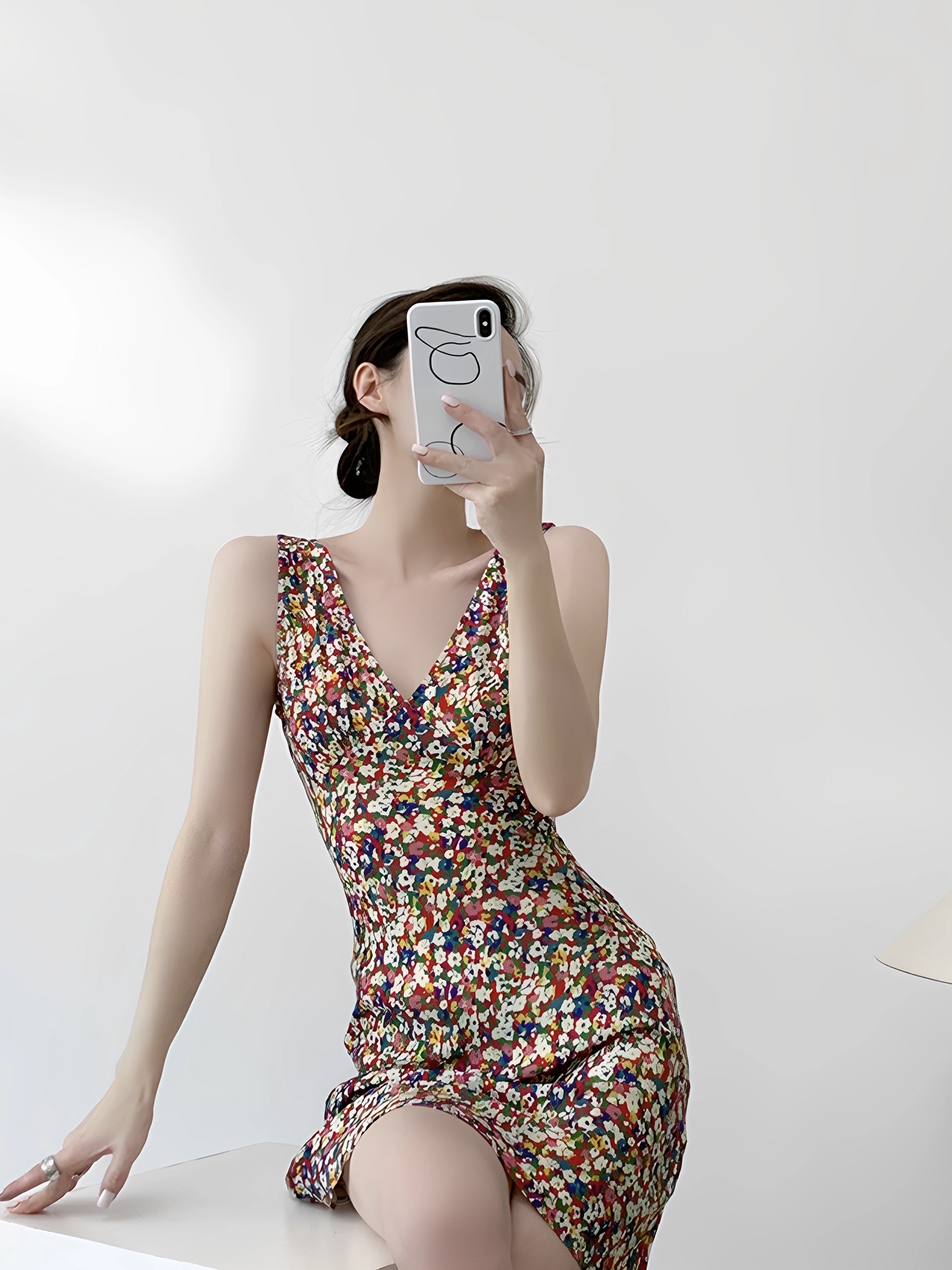 Maxine Vintage Floral Fit Mini Dress